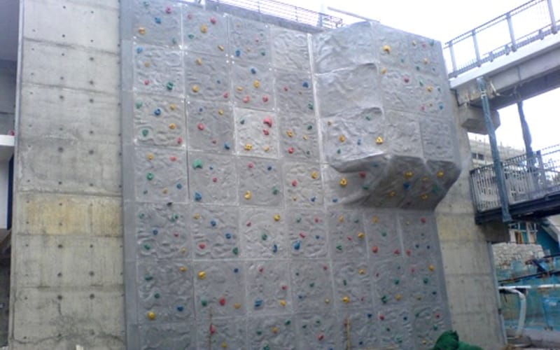 Design and Installation of YWCA Shen Shek Wan Conference and Guest House Outdoor Artificial Climbing Wall